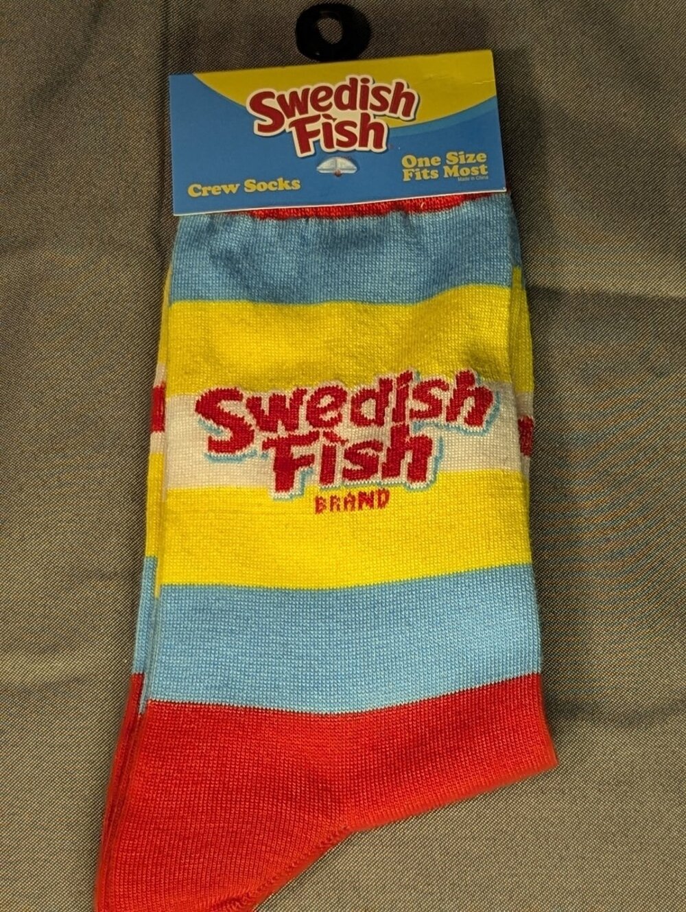 Odd Sox Swedish Fish Socks Crew Novelty Candy Licensed